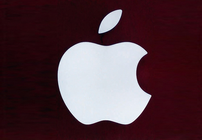 黑白板树脂发光字——苹果标志